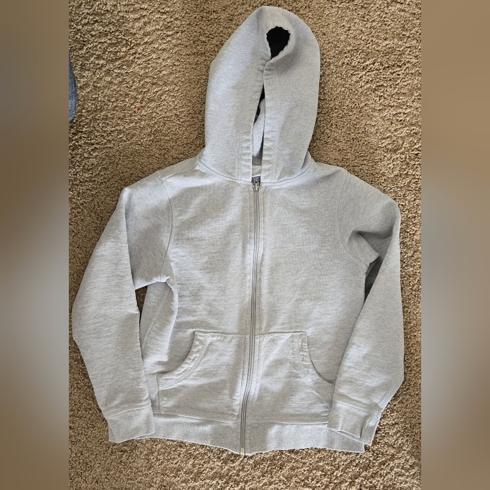 Hanna Andersson Light Gray Zip Hoodie for Kids